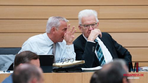 Innenminister Strobl und Ministerpräsident Kretschmann